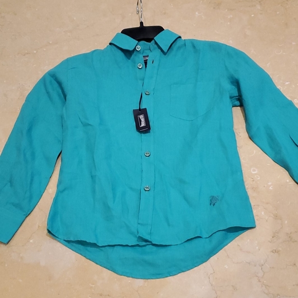 Vilebrequin Other - Vilebrequin linen green boy shirt